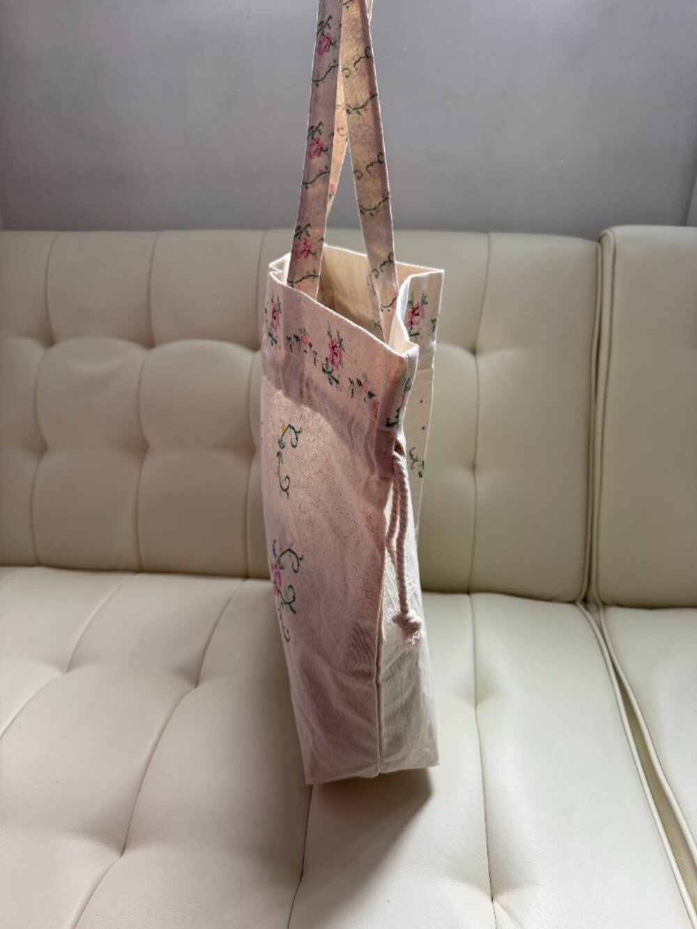 Sézane x Sea New York limited edition embroidery floral drawstring tote bag NWOT - Picture 3 of 7
